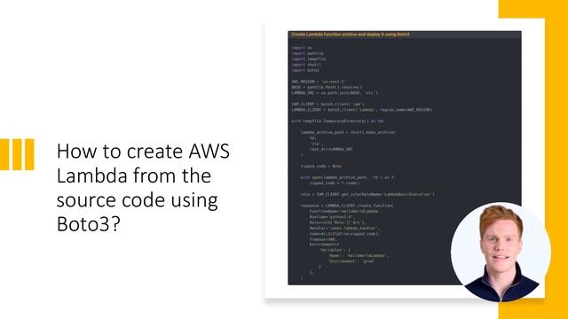 Working with AWS Lambda in Python using Boto3 смотреть онлайн
