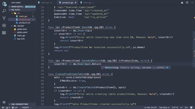 GO-PG 5: Insertion of data смотреть онлайн