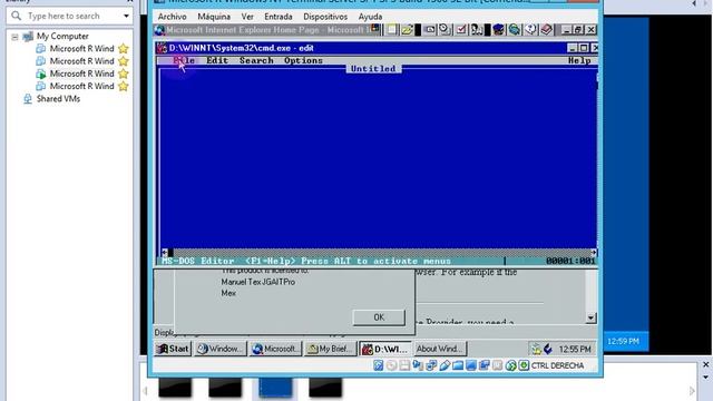 Windows NT 4.0 Terminal Server Service Pack 3 SP1 Mon VirtualBOX смотреть онлайн