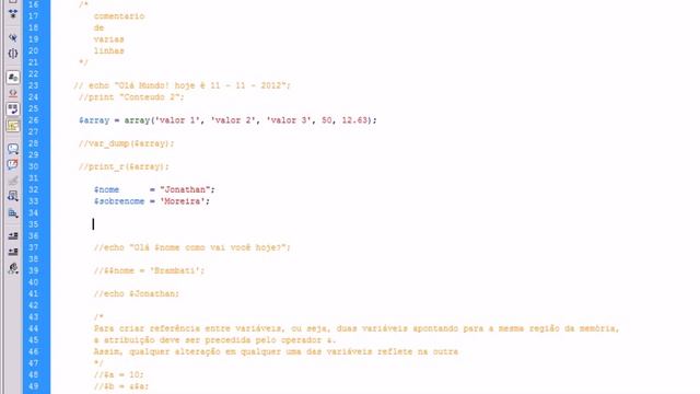 Como iniciar um PHP - Delimitadores de código, Comentários, comandos de saída e variáveis смотреть онлайн