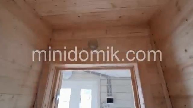 Баня в барн стиле повышенной ширины. Размеры: 7,3 м х 3,0 м смотреть онлайн