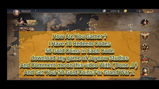 Free Redeem Codes For Grand War 2: Strategy Games смотреть онлайн