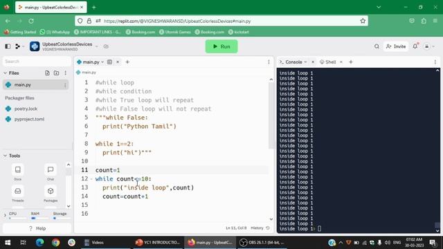 6 PYTHON PROGRAMMING TAMIL WHILE LOOP смотреть онлайн
