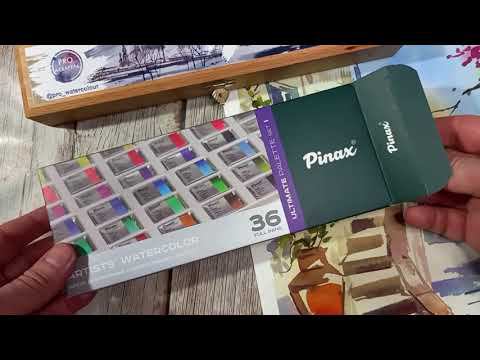 Акварель Pinax 36 цветов, распаковка и внеплановая запаковка смотреть онлайн
