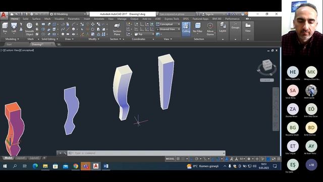 autocad 15 louis lukens kabriyal ayak modelleme, loft solid intersect komut kullanımı DERS 2 смотреть онлайн