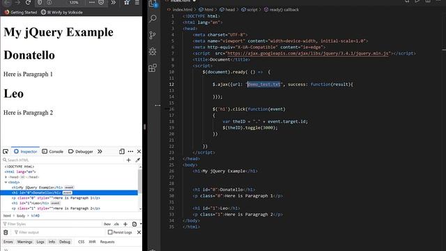jQuery Ajax смотреть онлайн
