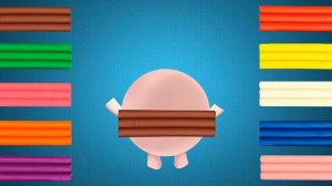 Разноцветный ПЛАСТИЛИН. Лепим пластилиновые Смешарики. Нюша Малышарики