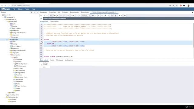 PostgreSQL : Connaissez vous OVERLAPS et GENERATE_SERIES sur Postgres ? (exemple simple et concret) смотреть онлайн