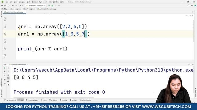 Arithmetic Operations with NumPy Arrays | NumPy Python Tutorials - In English смотреть онлайн