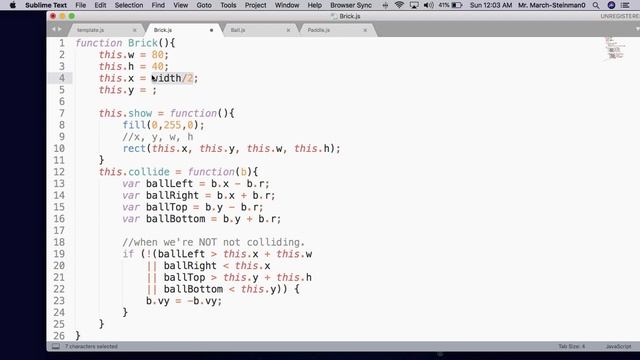 Brick Breaker in p5.js смотреть онлайн