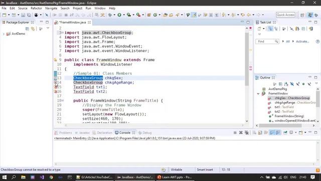 06 Java AWT Radio Button and ItemEvent смотреть онлайн