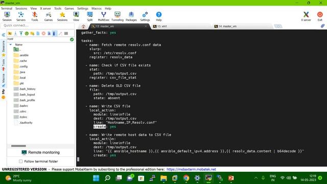 How do store the remote vm output in a CSV file with ansible-playbook | Ansible write output to CS смотреть онлайн