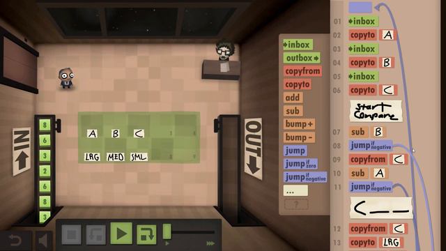 Let's Play Human Resource Machine Part 6 - Three Sort смотреть онлайн