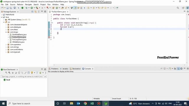 For Each Loop In Java In Tamil | Java Spring Boot Tutorial For Beginners In Tamil | смотреть онлайн