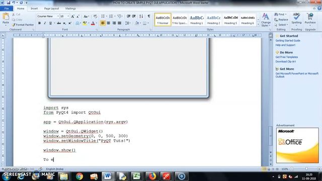 Create Simple PyQt Application Window смотреть онлайн