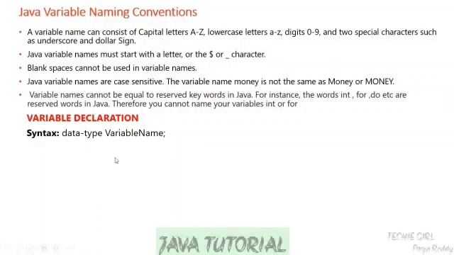 Basic Java for Beginners-4 l Variables in java смотреть онлайн
