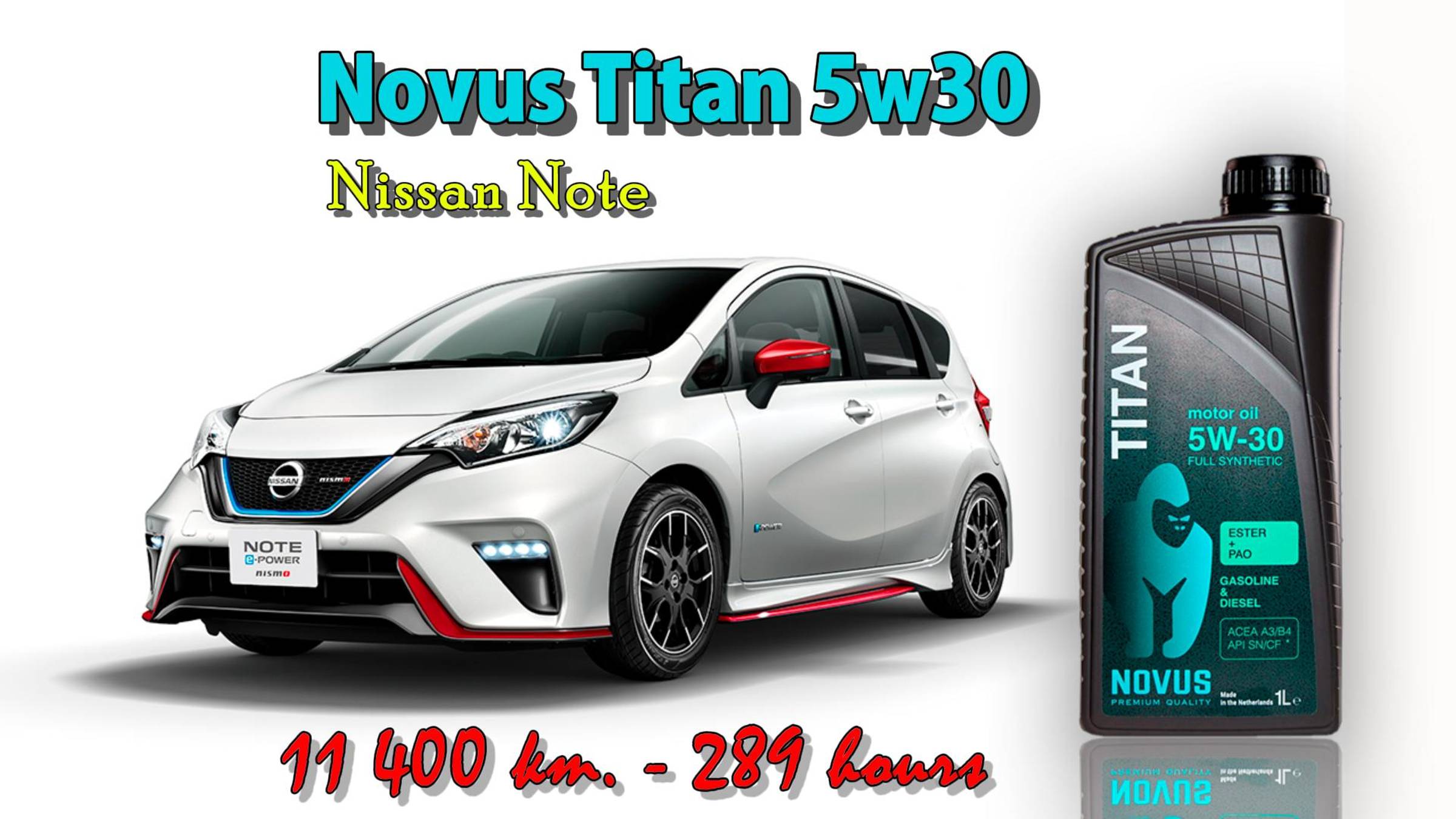 Novus Titan 5w30 (отработка из Nissan Note, 11 400 км., 289 моточасов). смотреть онлайн