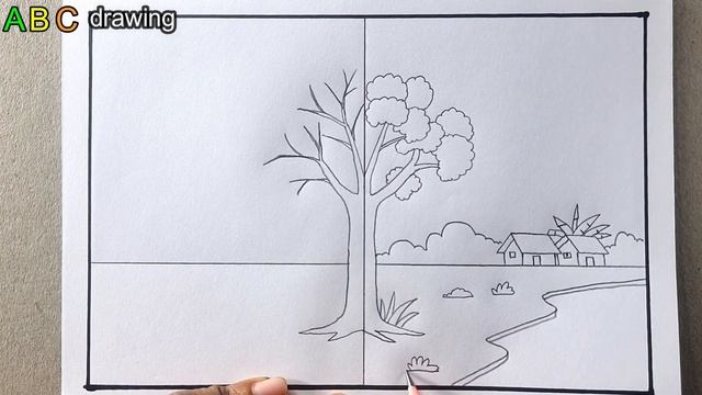 Difference Between Village And City | Environment Drawing | Drawing With Only Pencil смотреть онлайн
