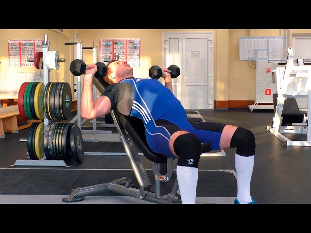 Жим гантелями лёжа под углом вверх: техника и нюансы смотреть онлайн