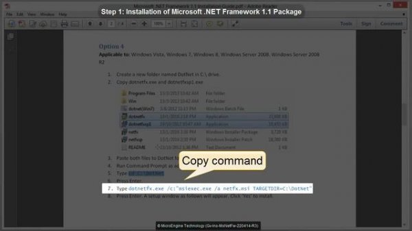 Microsoft .NET Framework 1.1 Installation Guide