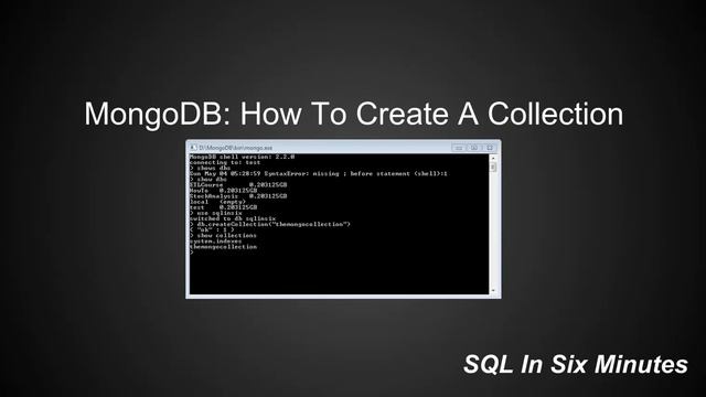MongoDB: How To Create A Collection смотреть онлайн