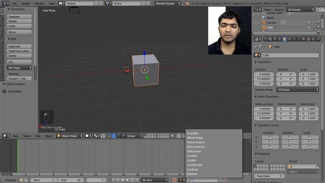 #Blender-25 Apply And Delta Transform | Simple Animation | Blender in HINDI смотреть онлайн