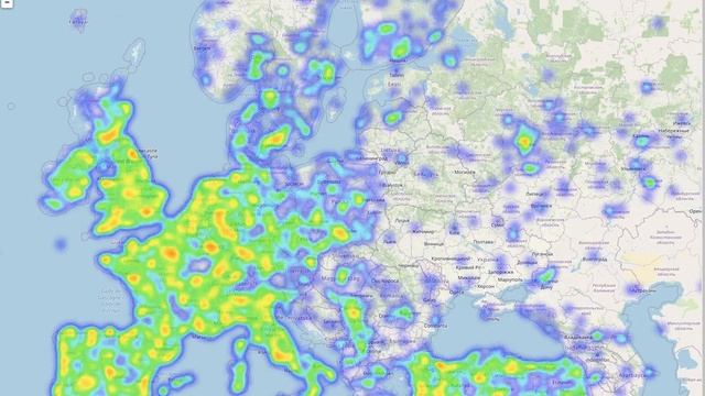 Heat map timelapse of geolocated European tweets for March 2020 смотреть онлайн