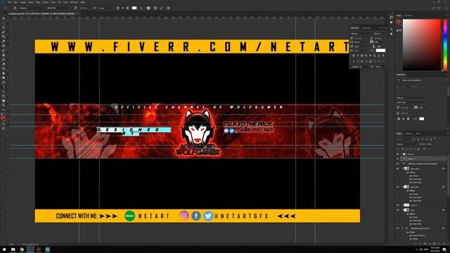 Custom banner for @AdvancedGamerWolf! Photoshop Speed Art #11 смотреть онлайн
