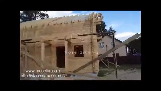Завершен монтаж стропильной системы в доме из клееного бруса смотреть онлайн