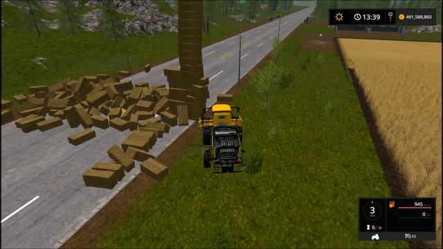 Farming Simulator 17 BALE WALL VS +60 WHEELS BIG BUD TRACTOR смотреть онлайн