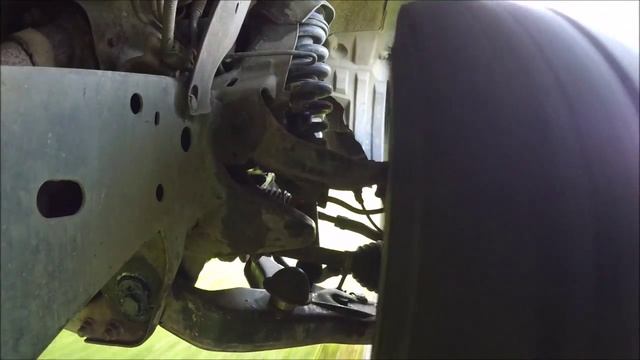 Работа подвески Mitsubishi L200 2008 ч1