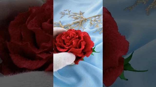 Red Rose Hair Flower Clip. Handmade Dark Red Velvet Rose. Flamenco Dancer смотреть онлайн