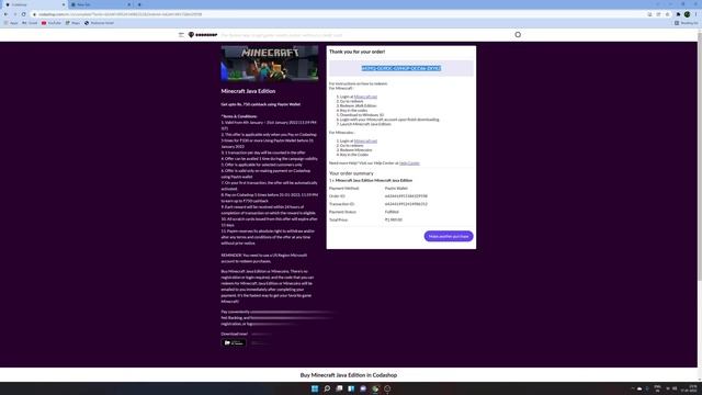 PURCHASING MINECRAFFT JAVA EDITION (FROM CODA SHOP) смотреть онлайн
