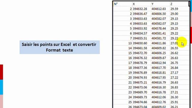 COVADIS SAISIR LES POINTS sur EXCEL ET CONVERTIR en format texte смотреть онлайн