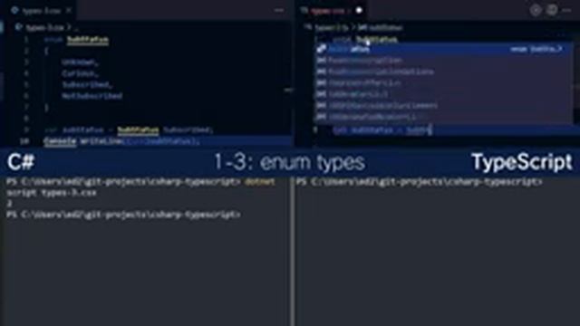 Enum types - Typescript for C# Developers смотреть онлайн