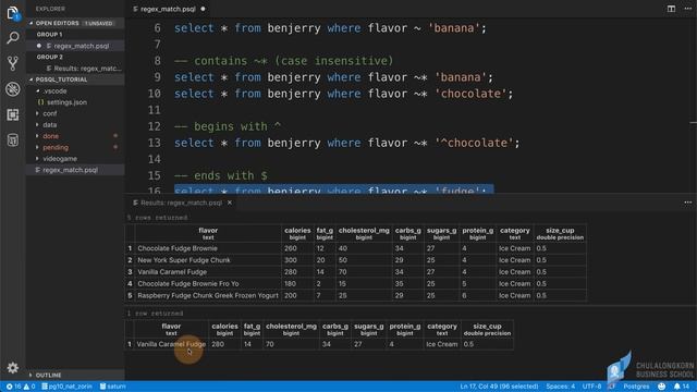 สอน PostgreSQL: การใช้ regular expression ในการสืบค้นข้อมูล (ตอนที่ 1) смотреть онлайн