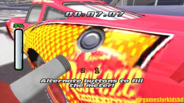 Disney Cars Piston Cup Motor City Speedway Race Pit Stop Game смотреть онлайн