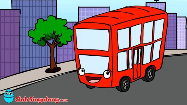 "Wheels on the Bus" London Double Decker Bus Version #2 | Learning Kids Nursery Rhymes, Kindergarte смотреть онлайн