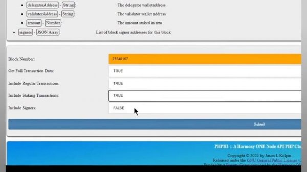 Introducing PHPH1 : A Harmony Node API v2 Method Explorer and PHP Wrapper Class