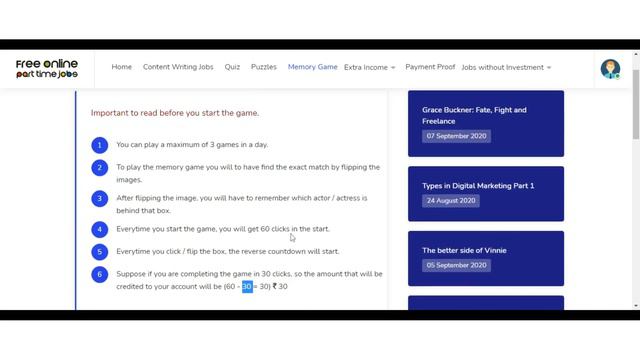 How to Play Memory Game on FreeOnlinePartTimeJobs.com & earn money in your free time from anywhere смотреть онлайн