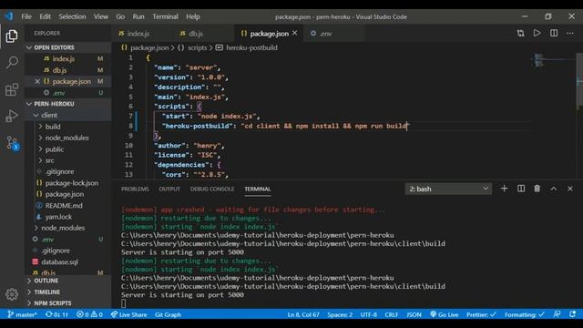How to Deploy a PERN application on Heroku смотреть онлайн