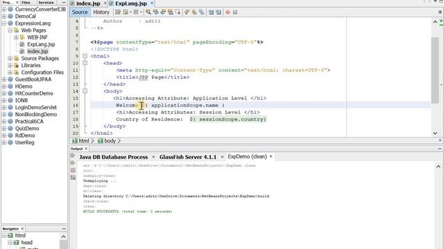 Expression Language in JSP смотреть онлайн