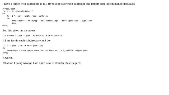 Ubuntu: Loop over json files inside subdirectories (2 Solutions!!) смотреть онлайн
