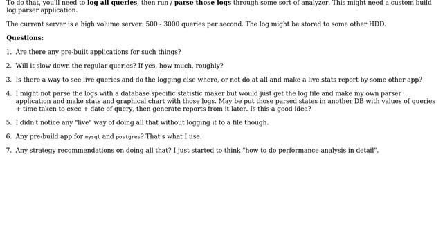 database statistics and reporting with or without parsing of built in logs смотреть онлайн