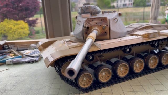 1/16 RC USMC M-60A1 tank - Build report - weapons system tests смотреть онлайн