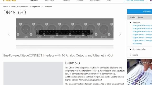 Add More Outputs To Your X/MR18 Mixer With Midas DN4816-O