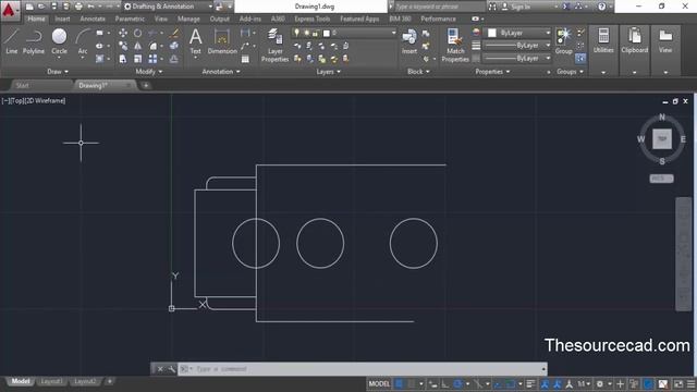 2D AutoCAD practice drawing смотреть онлайн