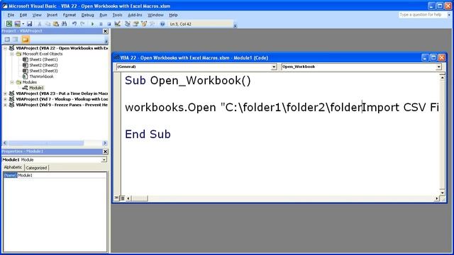 Excel Macro VBA Tip 22 - Open Workbooks with Excel Macros смотреть онлайн