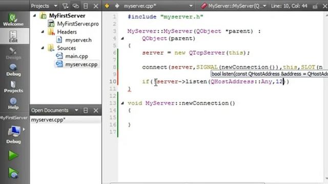 C Qt 67 QTCPServer a basic TCP server application смотреть онлайн