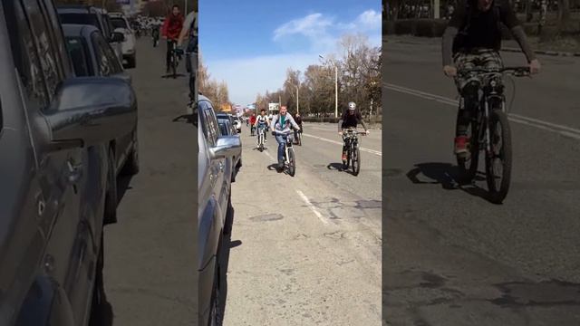 Веломарш в г. Бишкек, Кыргызстан, 22.03.2015г. смотреть онлайн